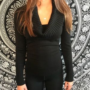 Black cowl neck sweater